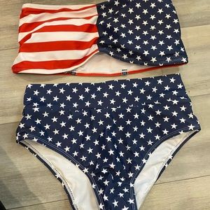 American Flag high waisted bikini!